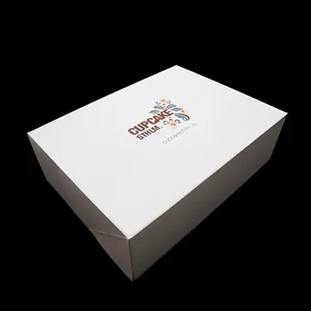 Custom White Gift Boxes Art Card Paper Boxes with Lids for Small Cupcake Boxes
